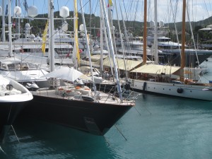 Various yachts at the show