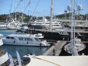 Various yachts at the show